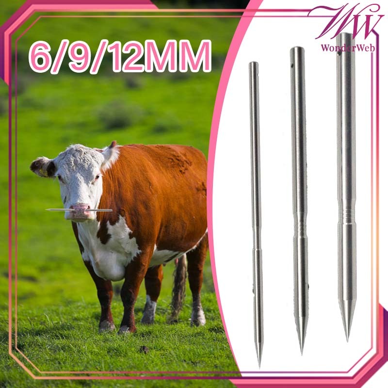 Jarum Tindik Hidung Sapi Stainless Alat Keluh Hidung Sapi 6/9/12mm Alat Tindik Sapi Hidung