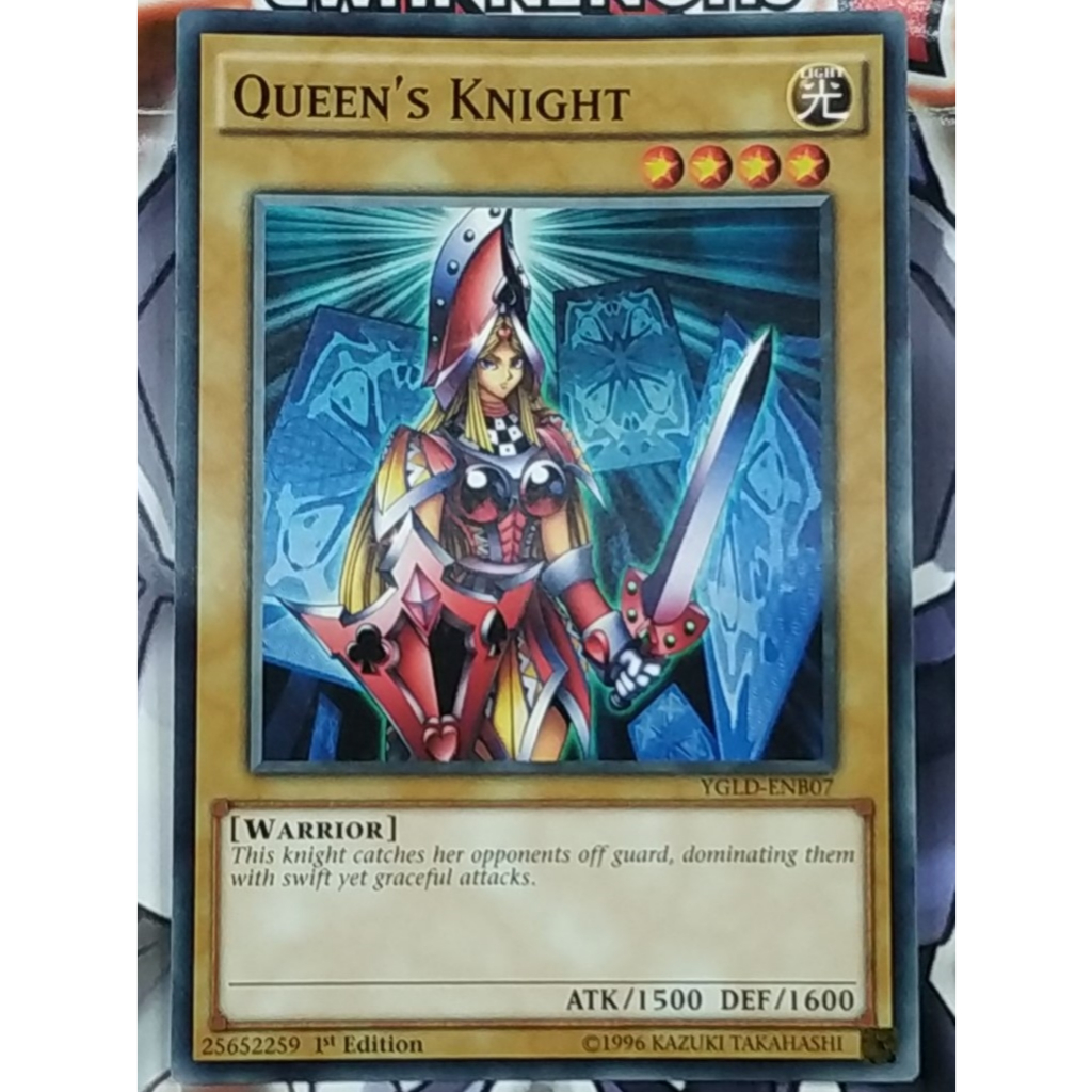 YuGiOh - Queen's Knight (YGLD-ENB07) - Common - Monster Card - Trading Card Game ORIGINAL