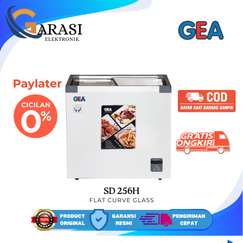 GEA SD-256H Sliding Flat Glass Freezer SD 256 H 256 Liter