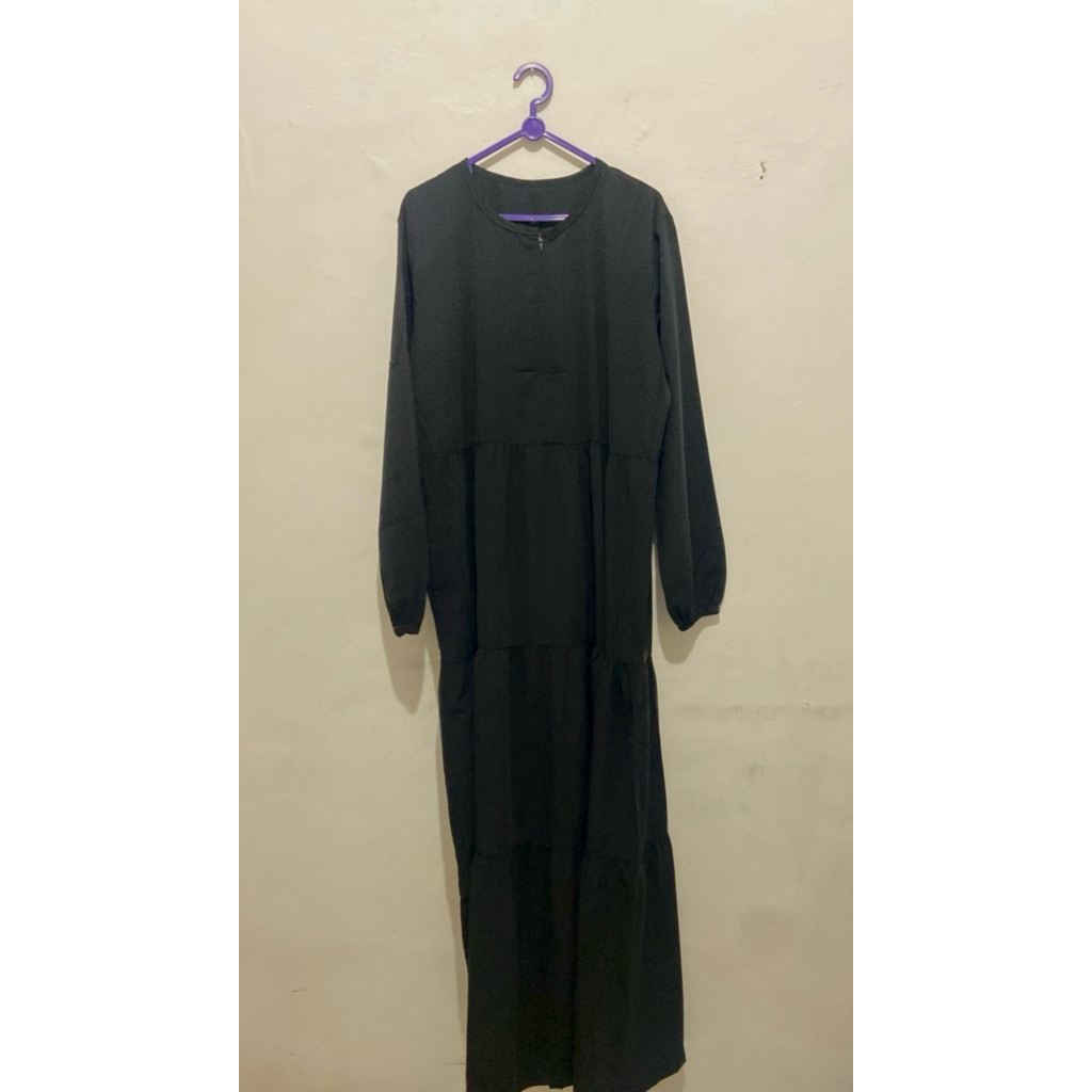 Preloved Gamis Wanita Hitam Jetblack