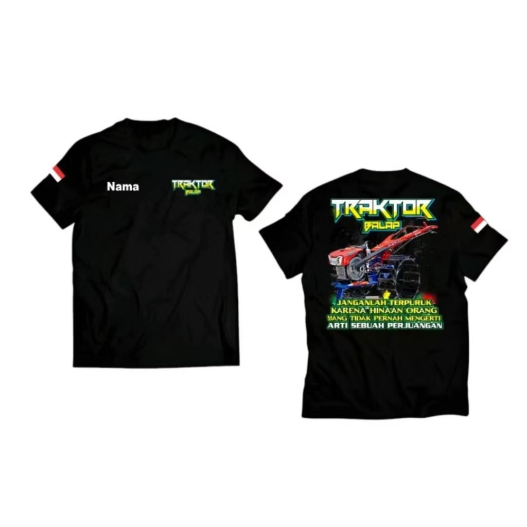 KAOS PENDEK TRAKTOR BALAP FREE NAMA DADA