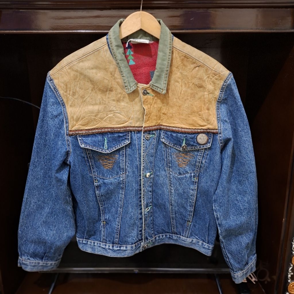 Dachet Jeans Vintage 1980's Leather Denim Jean