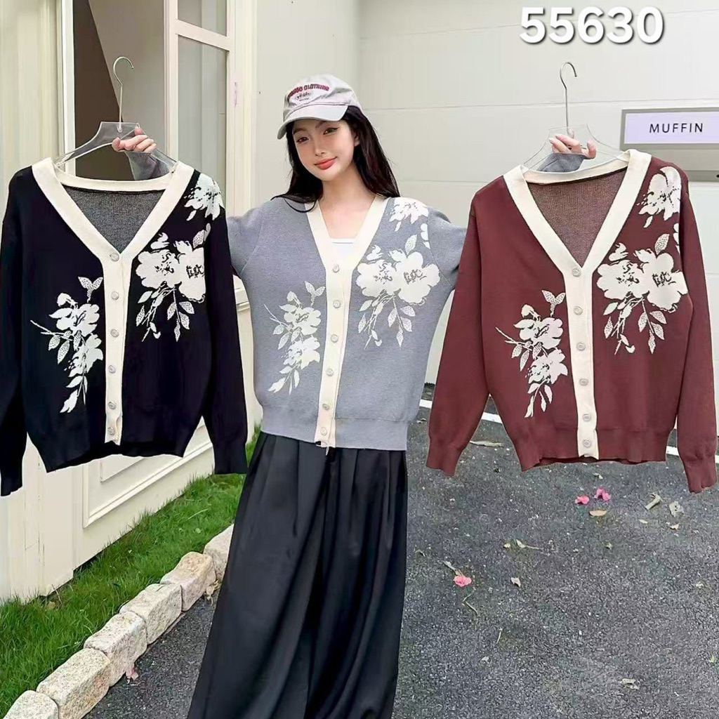 CARDIGAN MOTIF BUNGA