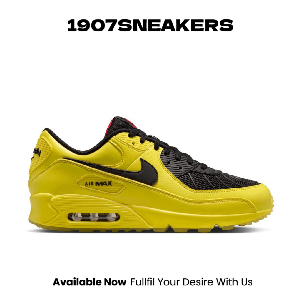 Sepatu Sneakers Pria Nike Air Max 90 - Zest/Black-Fire Red- Gym Red NIKHJ0624758