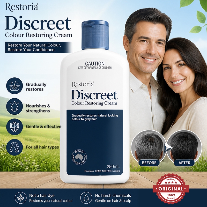 Restoria Discreet Restoring Cream 250ML / Restoria Discreet Dark Hair Cream / Original Color Repair 