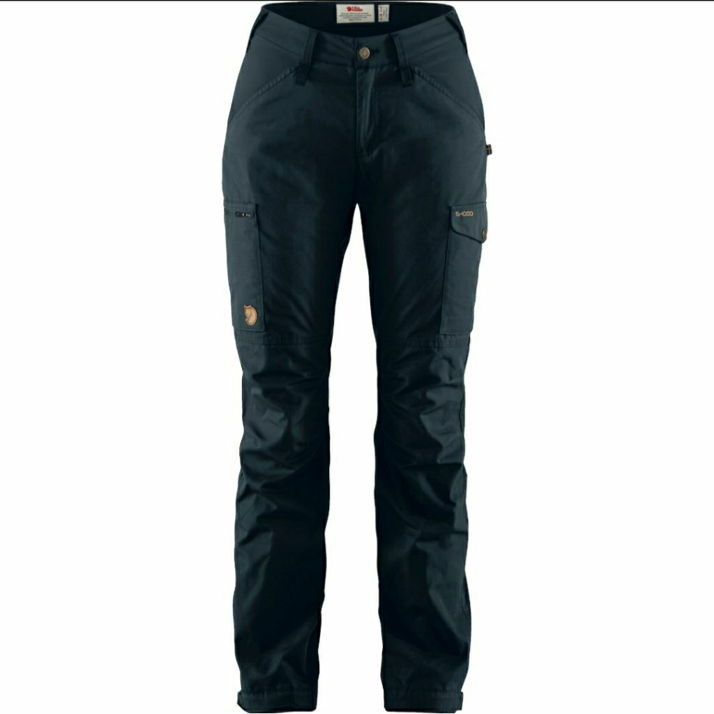 FJALLRAVEN KAIPAK TROUSERS CURVED WOMEN'S DARK NAVY CELANA PANJANG HIKING TREKKING TRAVELING ORIGINA