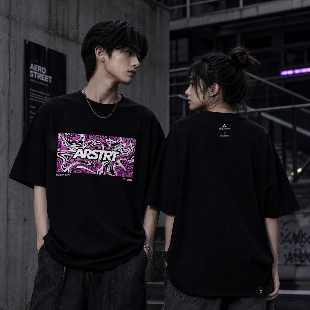 Aerostreet T Shirt Barra Hitam Kaos T-Shirt Tshirt AABAA