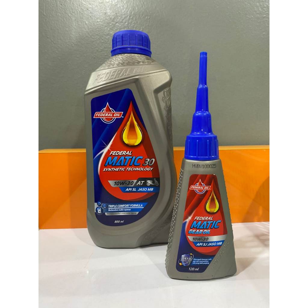 (ASLI 100%) OLI MOTOR FEDERAL MATIC PAKET GARDAN / Gear 08Liter / OLI MOTOR MATIC / ORIGINAL FEDERAL