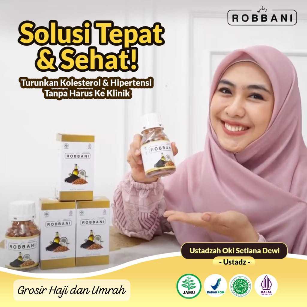 Kapsul ROBBANI Herbal  || kapsul ROBBANI 4 in 1 | 200 KAPSUL MENORMALKAN KOLESTEROL