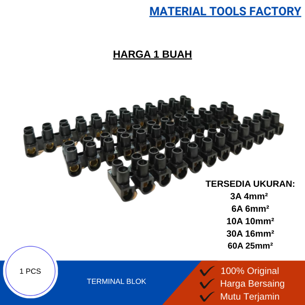 TERMINAL PLASTIK KRUSTIN HITAM - TERMINAL BLOCK KABEL - SAMBUNGAN TERMINAL KABEL - KRUSTIN
