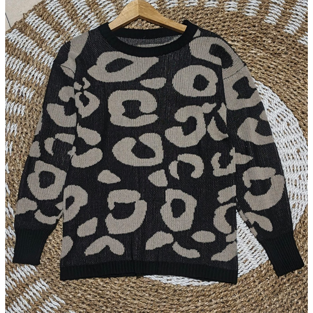 SWEATER WANITA PREMIUM LEOPARD