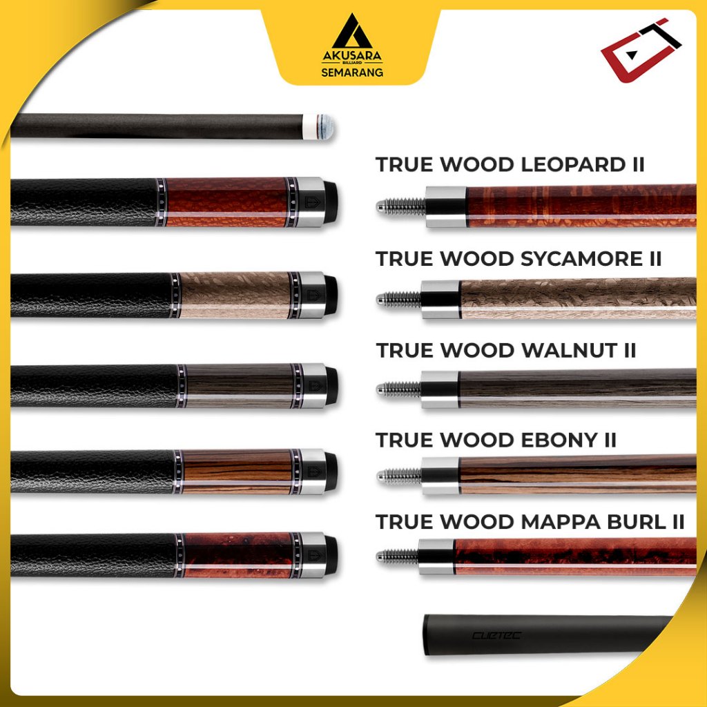 Stik Play Cuetec Truewood Edition Carbon Cue Billiard