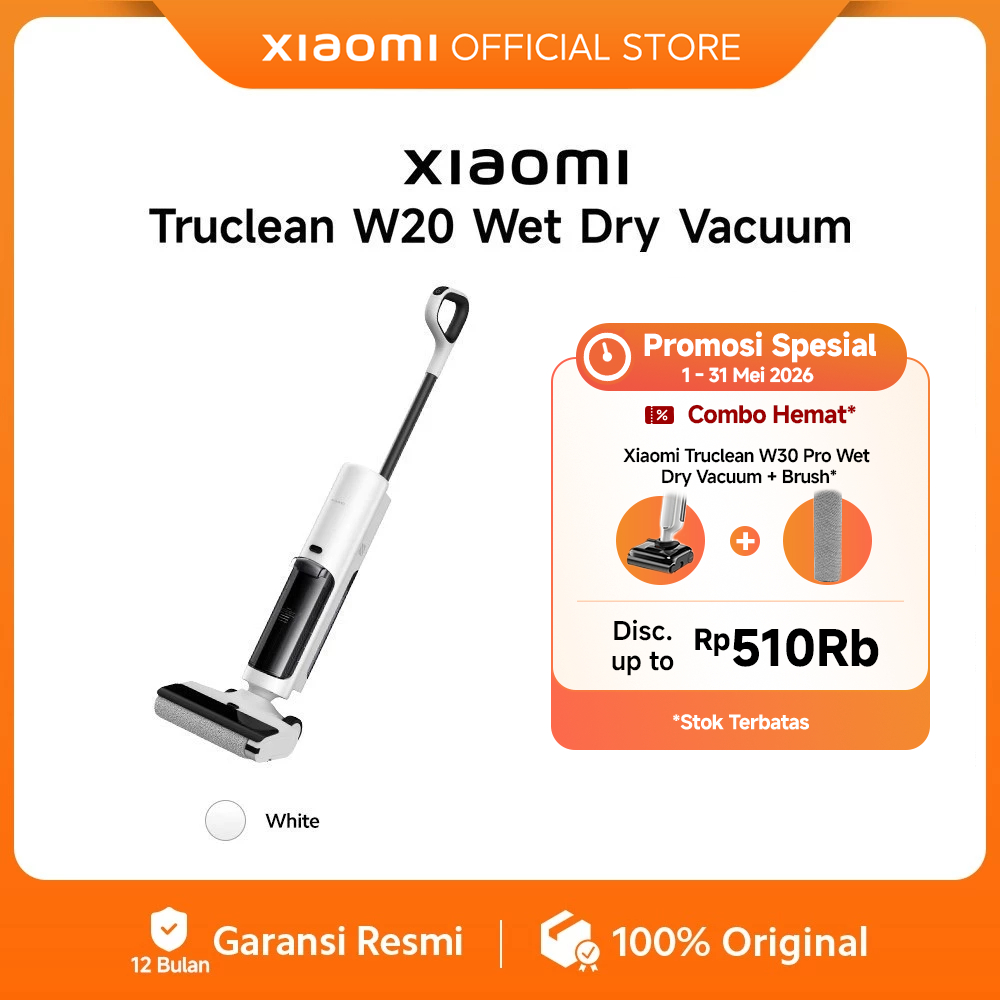 Xiaomi Truclean W20 Wet Dry Vacuum |Penyedot debu 3in1 | Kecepatan 500 rpm | menghilangkan kotoran |