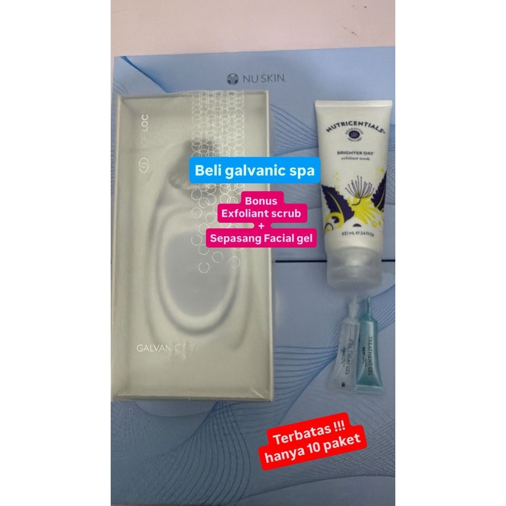 Ready Alat Setrika Wajah Ori Segel bonus Exfoliant scrub & sepasang facial Gel
