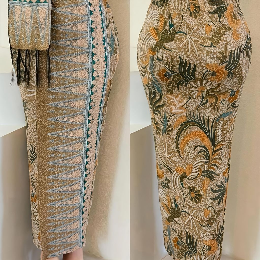 Kamen Jadi Dolby / embos Set Selendang bawahan tradisional setelan wanita kebaya bali