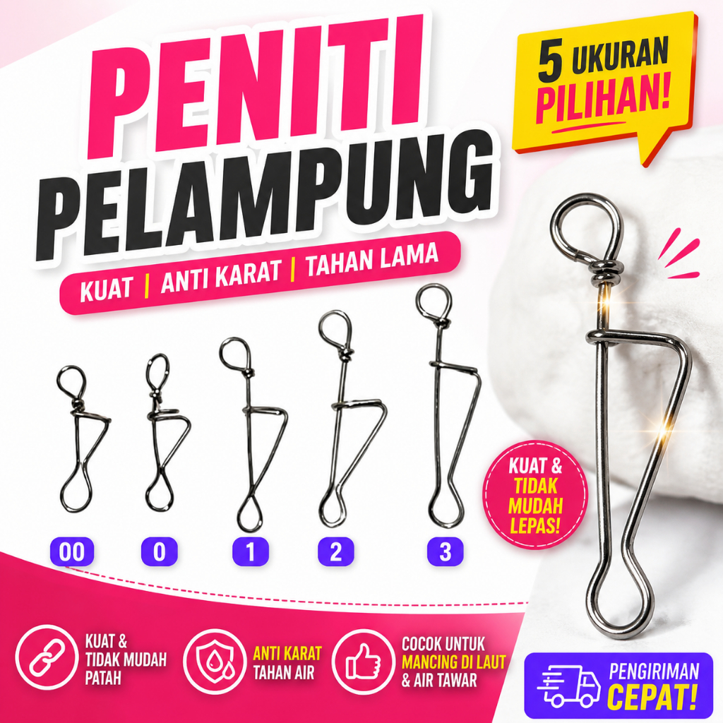 Peniti Pelampung pancing 1 bungkus isi 12 picis