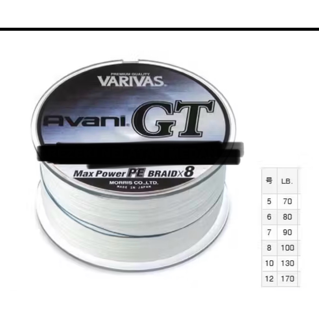 SENAR PE VARIVAS AVANI GT MAX POWER X8 600 M PE 5 /70 LB/35 kg