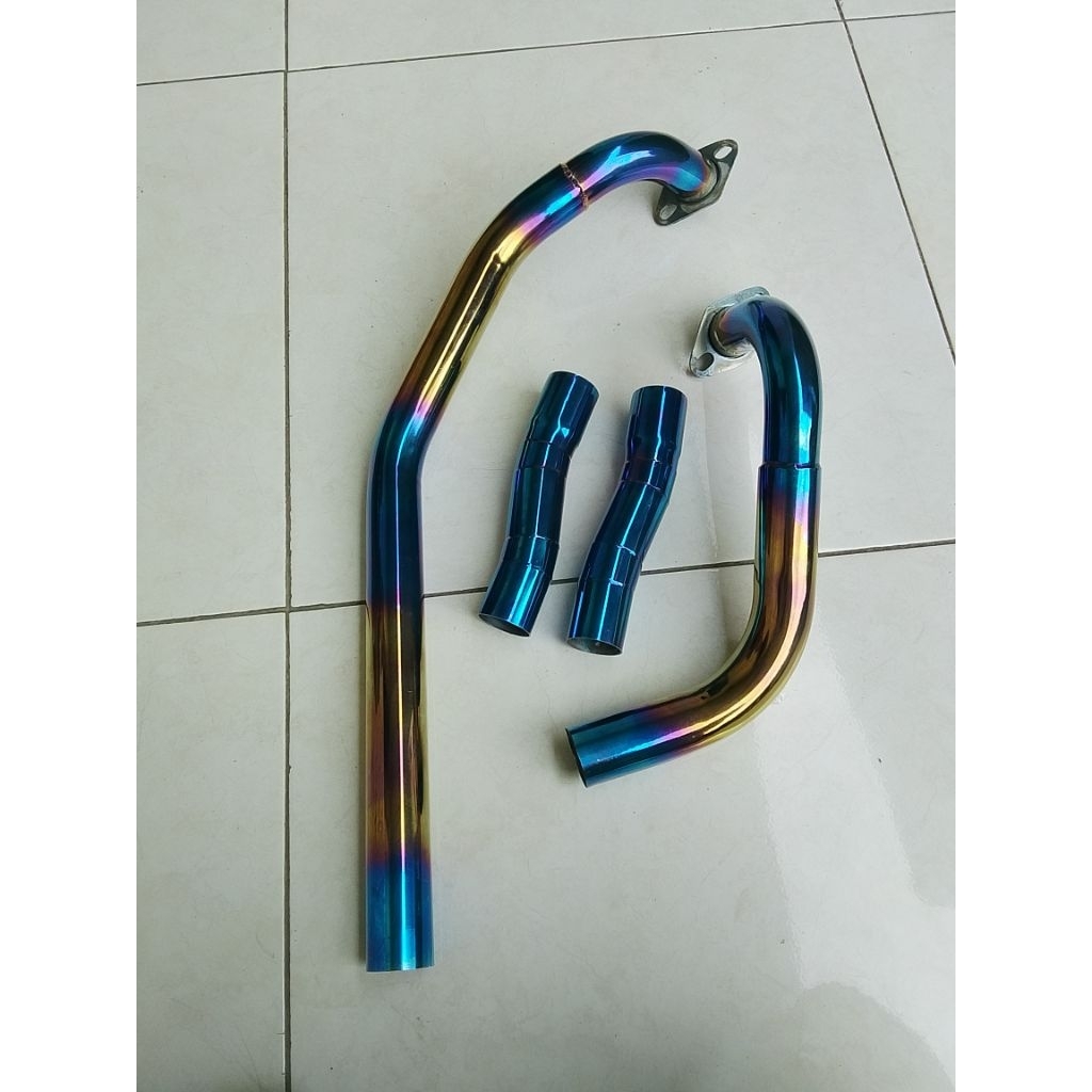 leher knalpot racing Morbidelli v252 kanan kiri od 38mm