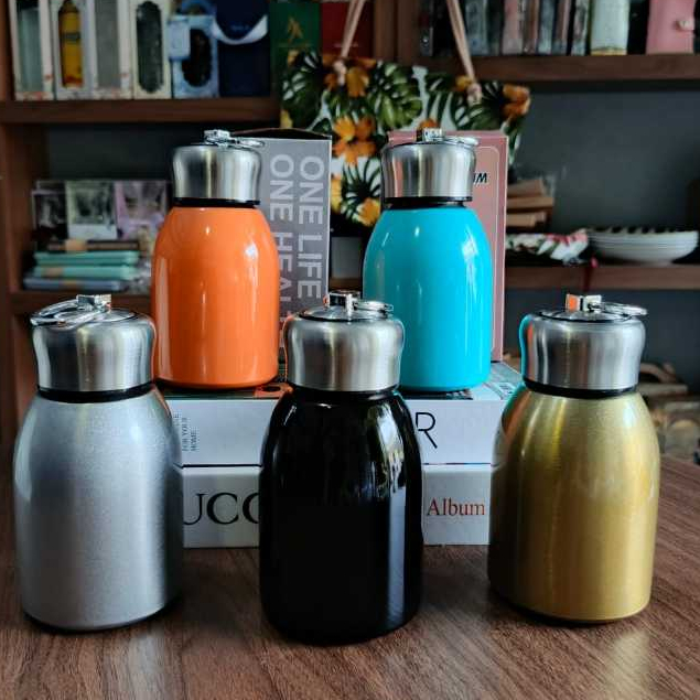 Thermos Mini Portable | Tumbler Stainlish Steel 300 ml | Vacum Insulasi Panas & Dingin