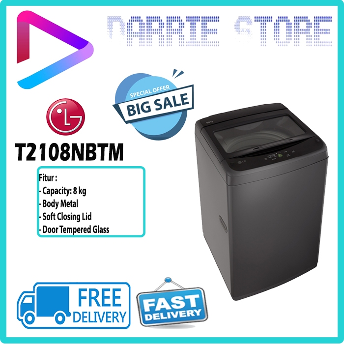 LG T2108NBTM MESIN CUCI TOP LOADING 8 KG 2108NBTM T2108