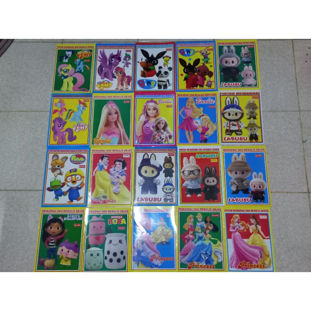 BUKU MEWARNAI ANAK PEREMPUAN DAN LAKI-LAKI