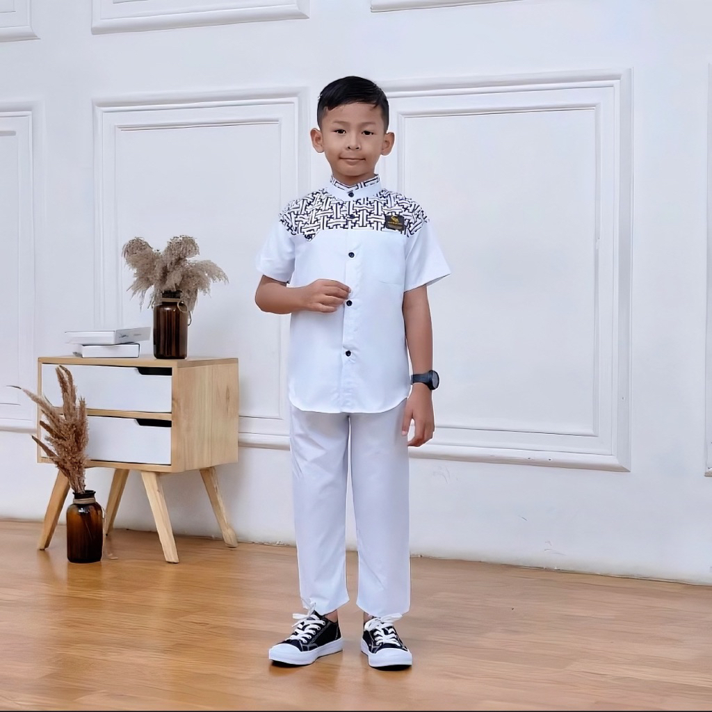 Baju Koko Kurta Anak Laki-Laki Setelan Koko Anak Laki-Laki Usia 3-10 Tahun