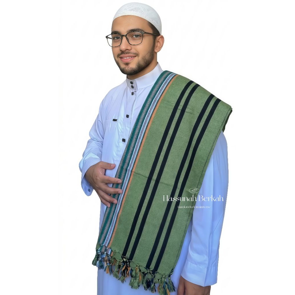 Rida Hadramaut Yaman Original Import - Sorban Salur Premium 110x204 cm