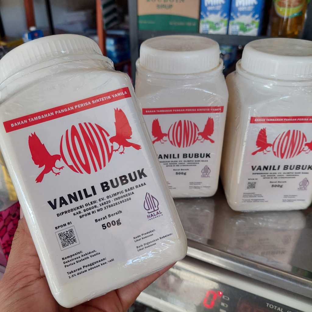 Vanili Kuning Vanili Bubuk Lionic Kemasan 500 gram