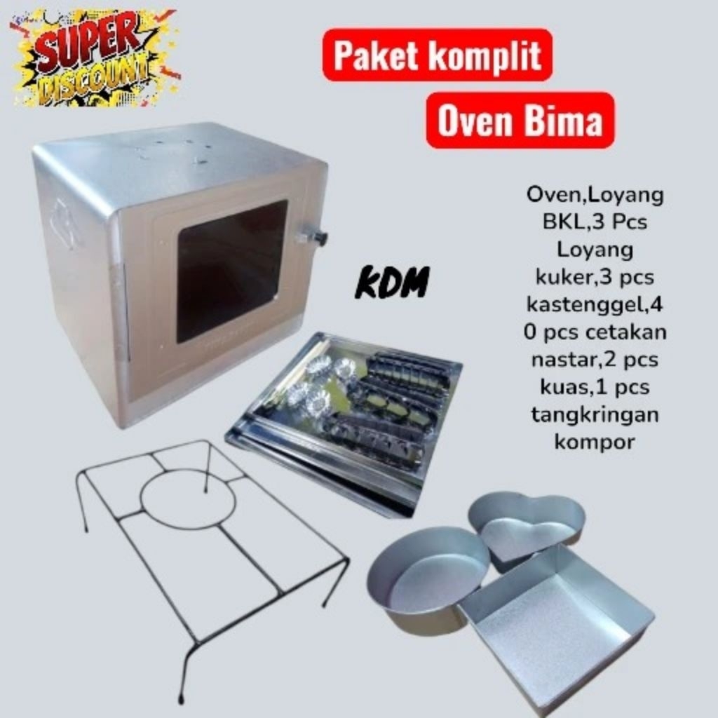 Oven Bima/ Oven kompor Bima/ oven tangkring 3 susun/ oven bima galvalum