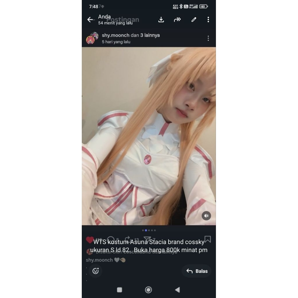 Kostum Asuna Stacia