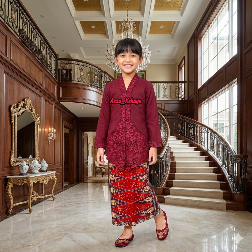SETELAN KEBAYA ANAK BORDIR SENADA // KEBAYA ENCIM ANAK MODERN // KEBAYA ENCIM ANAK // KEBAYA ENCIM A