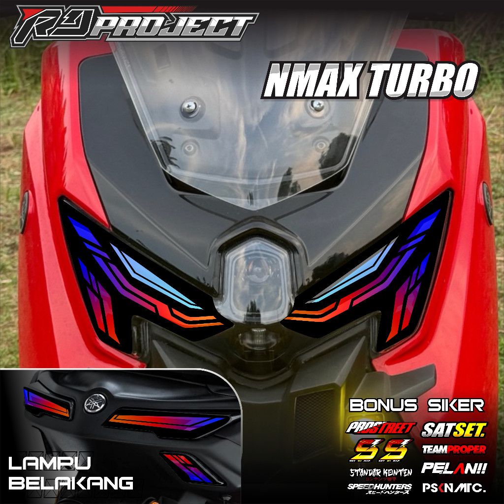 Share: Stiker Lampu Alis MOTOR NMAX TURBO NEO 2024 2025 - Sticker Variasi Lampu NMAX Neo S TRANSPARA