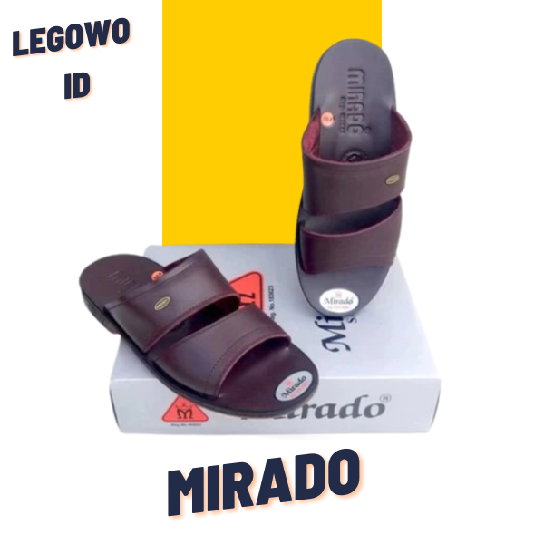 Sandal Pria Mirado Hitam Kulit Asli Original / Sandal Mirado Pria Original