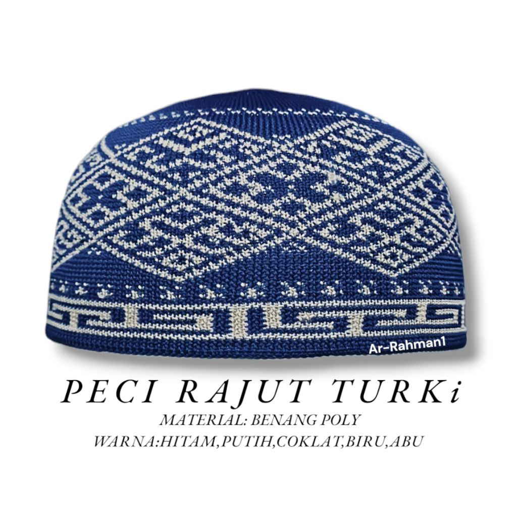 Peci Rajut Turki Motif Khafre Terbaru/Peci Rajut Turki Premium