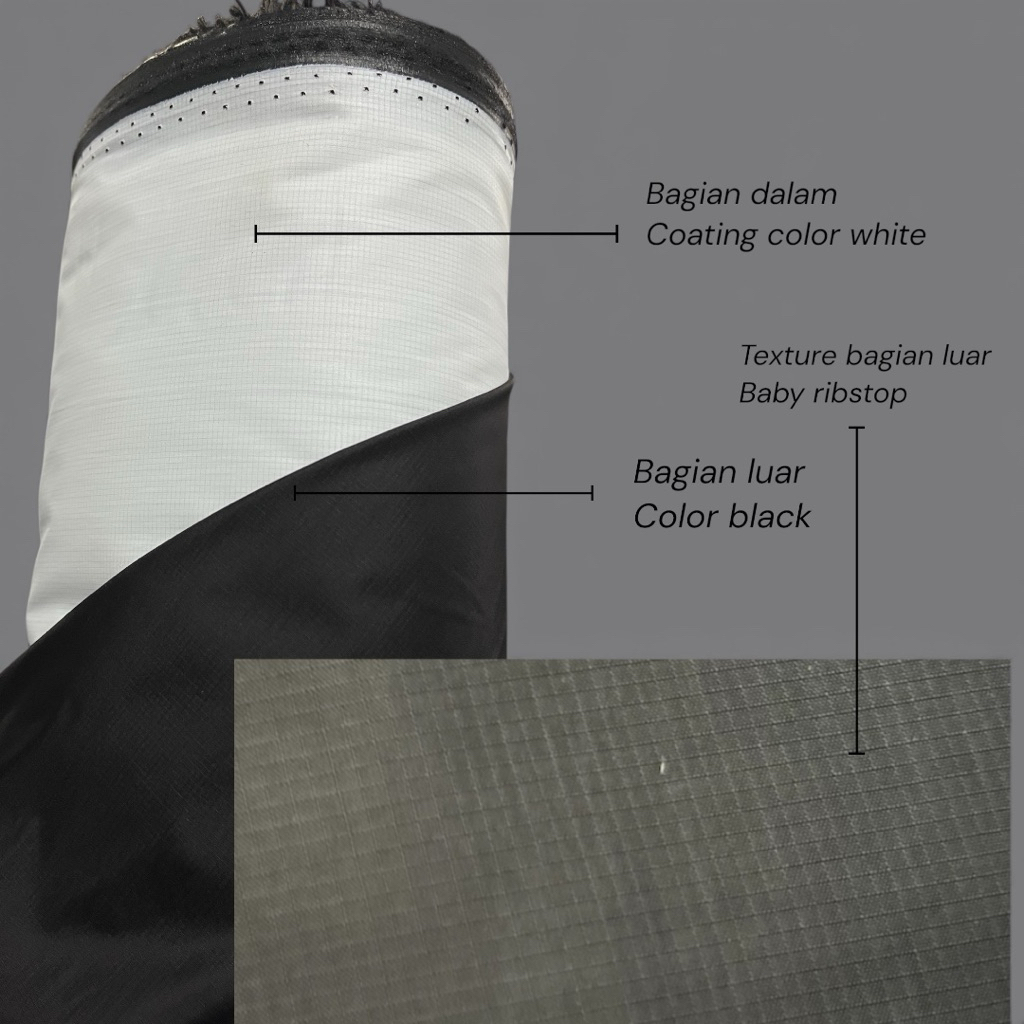 Kain parasut baby ripstop anti air waterproof koting balon milky Bahan Nylon Bahan Jaket Jas Hujan P