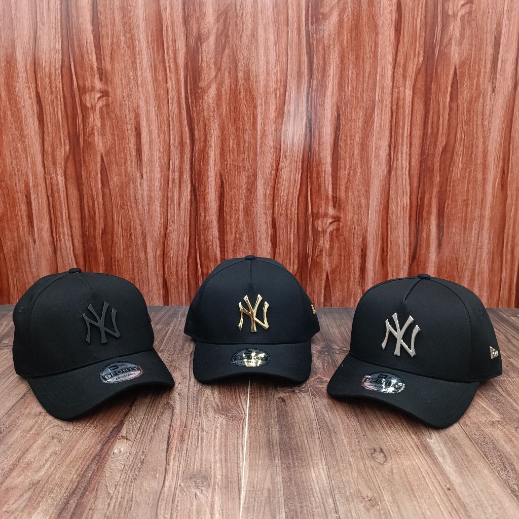 Topi NE Baseball NY & LA Plat Besi From NE Original Topi, Tag Tag Lengkap