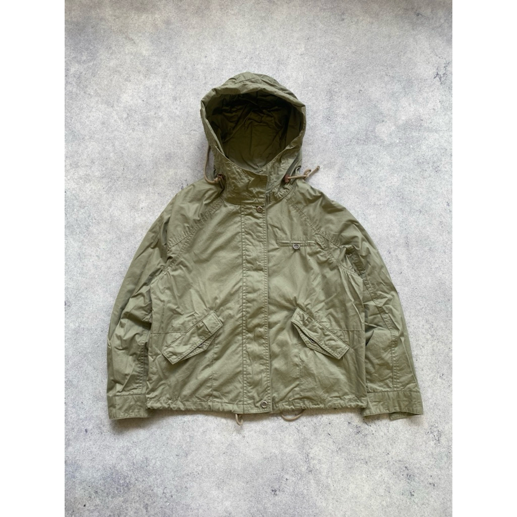 Jacket Uniqlo Canvas Hoded Olive