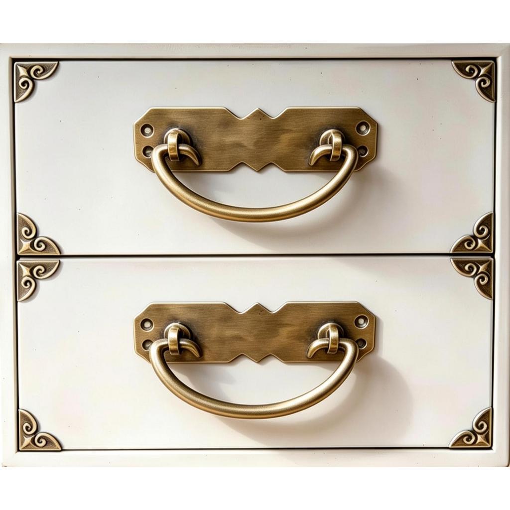 Handle Tarikan Pintu Lemari Kuningan Antik