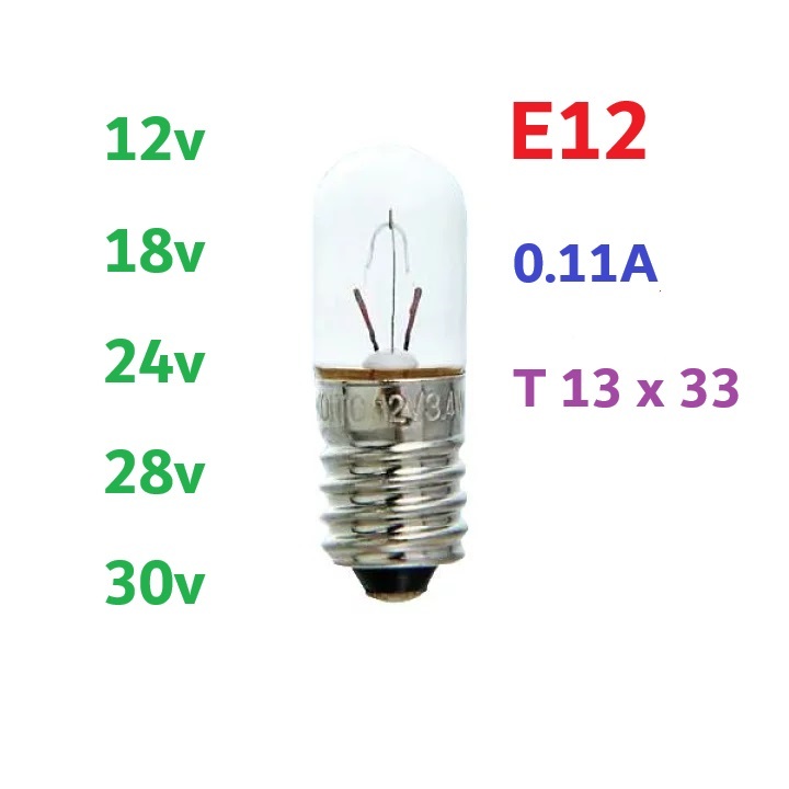 Lampu Indikator E12 / 0.11A Pilot Lamp Indicator Transparan Kecil Pijar Bulb Bohlam Bolam Signal