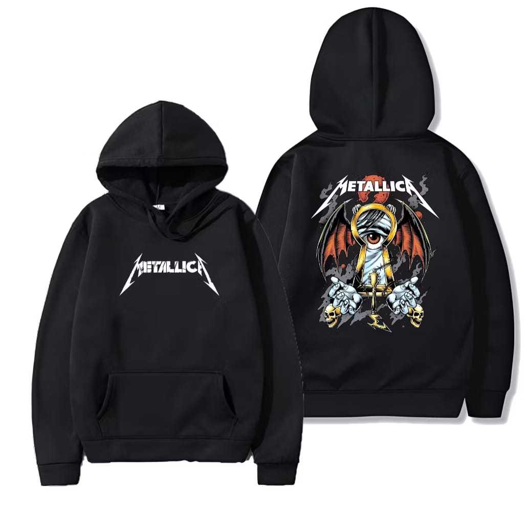 Hoodie METALLICA Sweater Pullover Warna Hitam Jaket Unisex Pria Wanita Jumper Fleece Original Distro