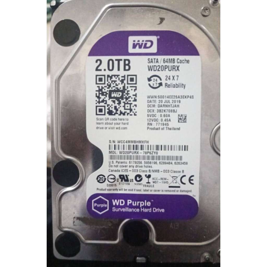 Hardisk WD 2 TB Second