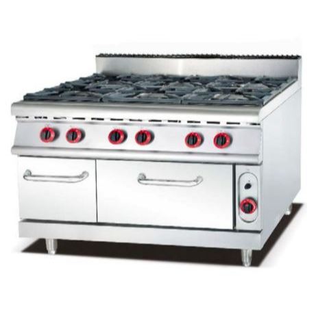 Wintech WTH-FG6-105 Gas Open Burner With Oven / Kompor Komersial 6 Burner + Oven Low Pressure