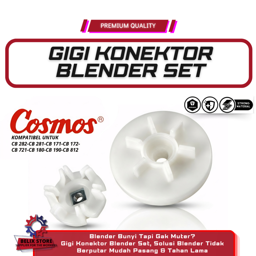 Sparepart Blender Kompatibel Cosmos Gigi Konektor Set Kuat Tahan Lama