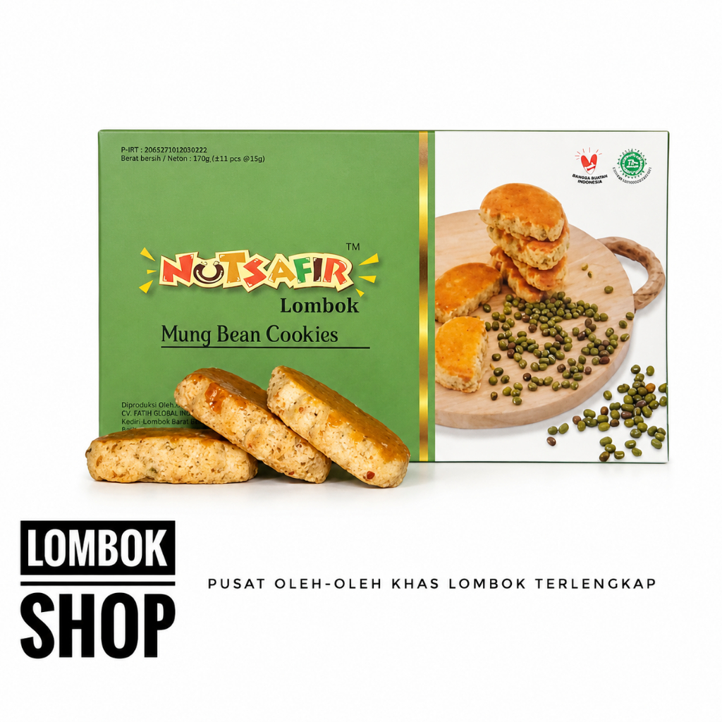 Kue Kacang Ijo Nutsafir Cookies Khas Lombok