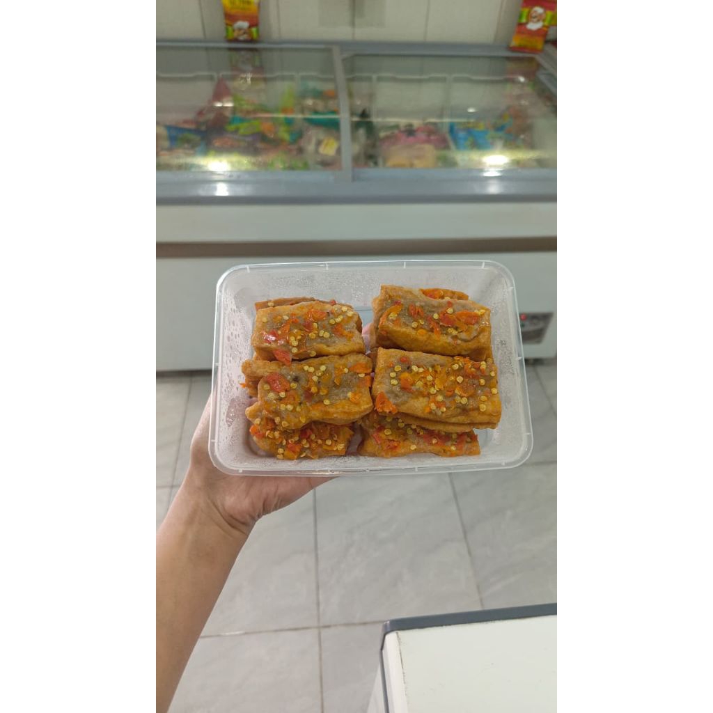 tahu bakso pedas frozen isi 10