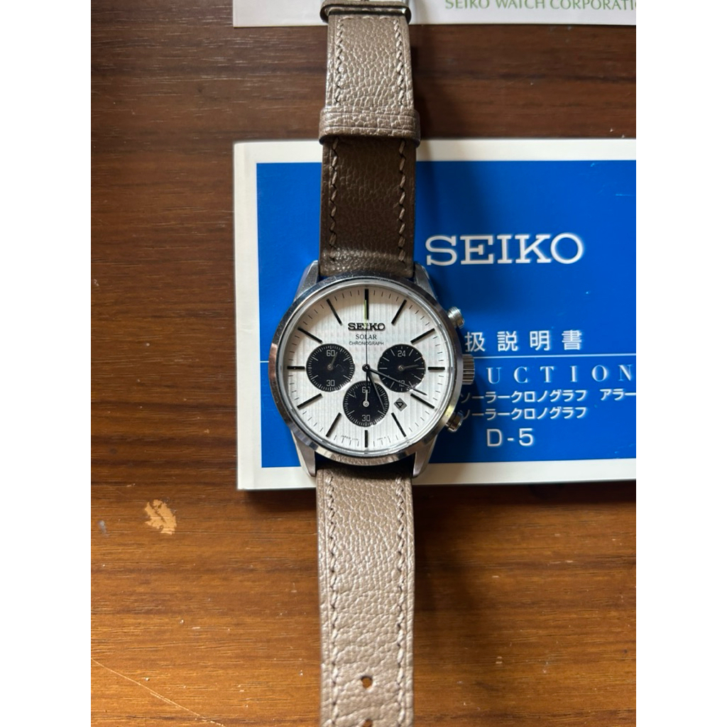 Seiko Panda SBPY133 Solar Chronograph JDM