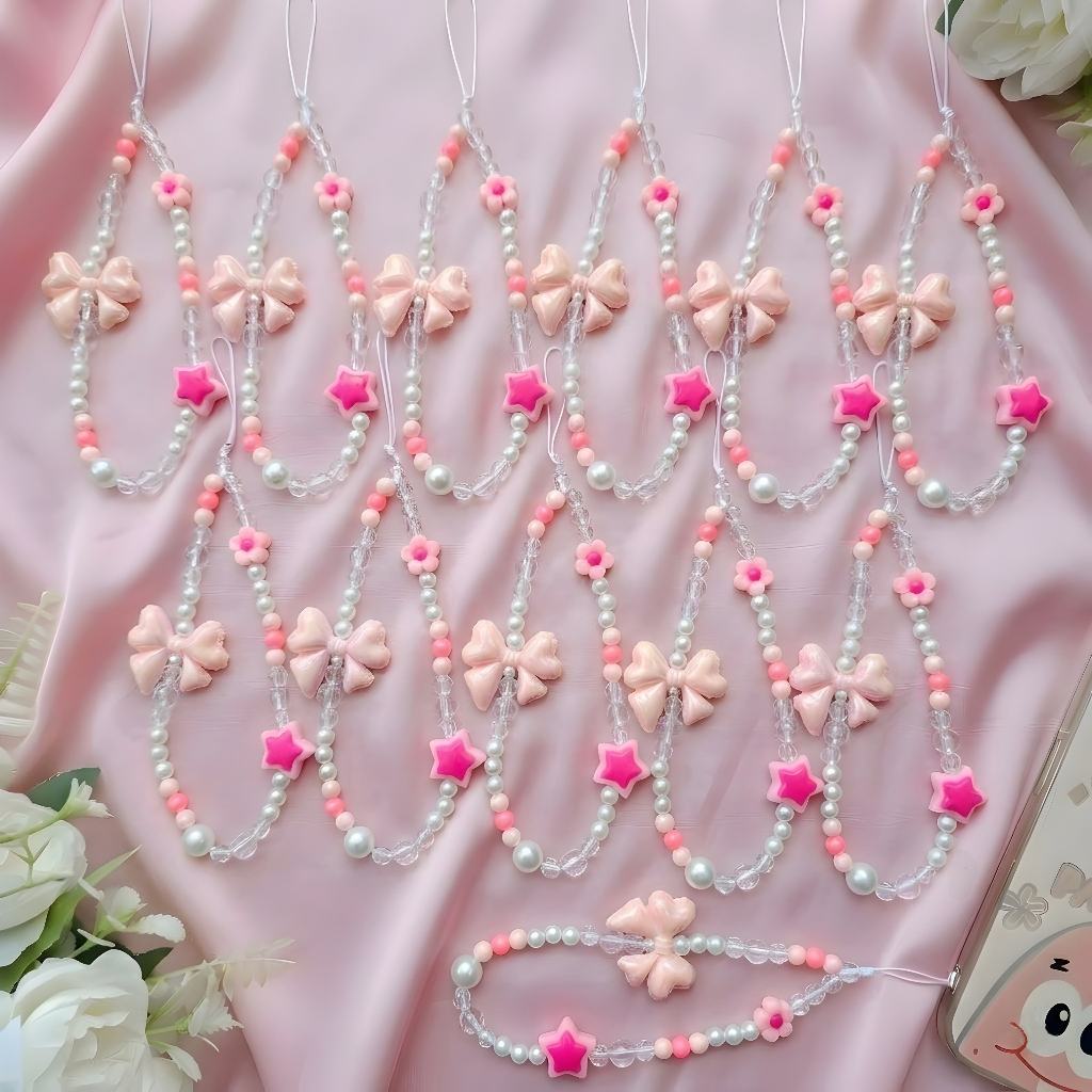 (12 pcs) Gantungan Hp Phone Strap Gantungan Tas Bag Charm Gantungan Kunci Keychain Barang Grosir Aks