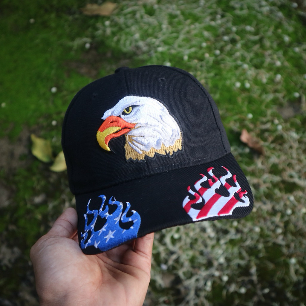 TOPI VINTAGE FLAME EAGLE HEAD