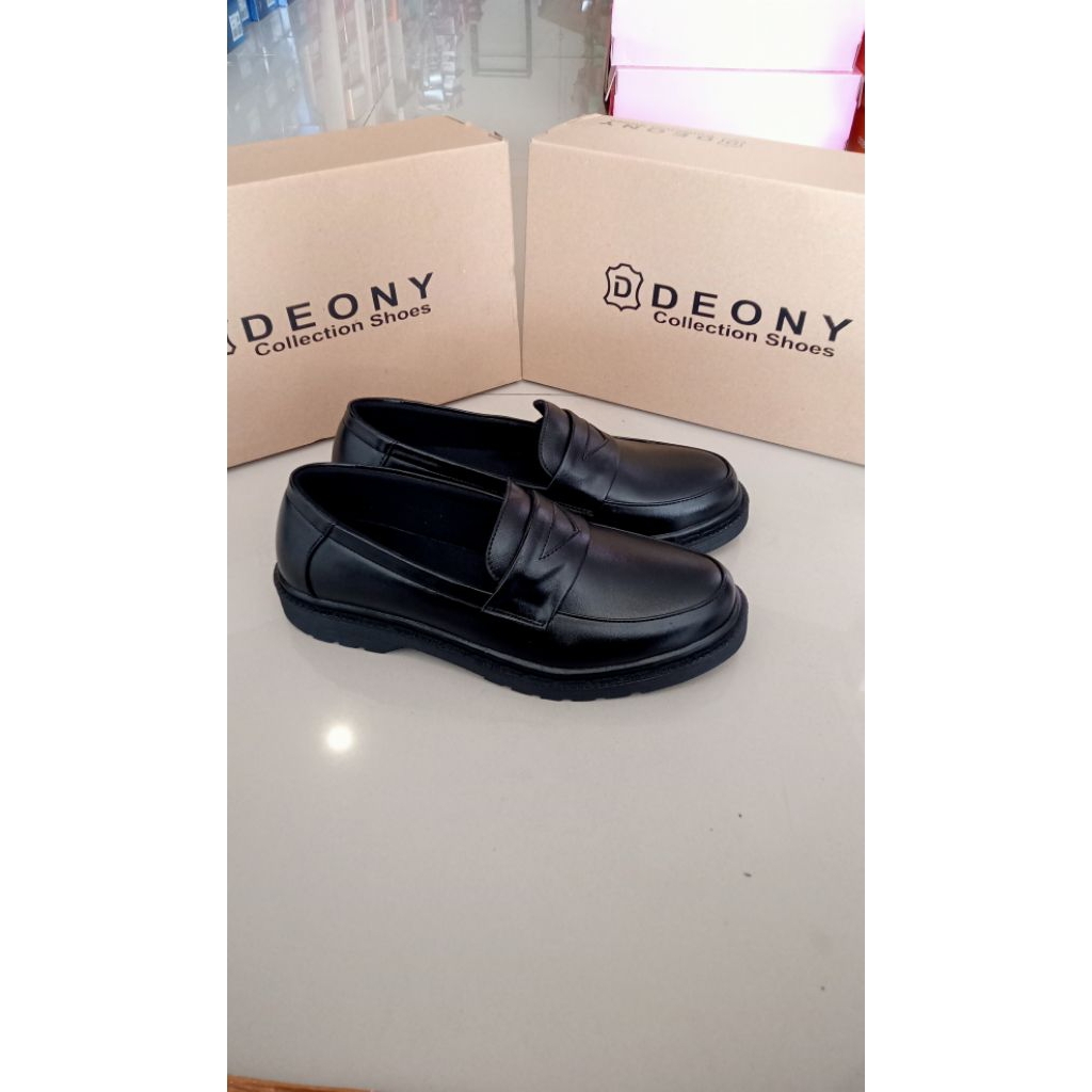 DEONY - Sepatu Formal Docmart Pria | Docmart Slip On & Tali Glossy