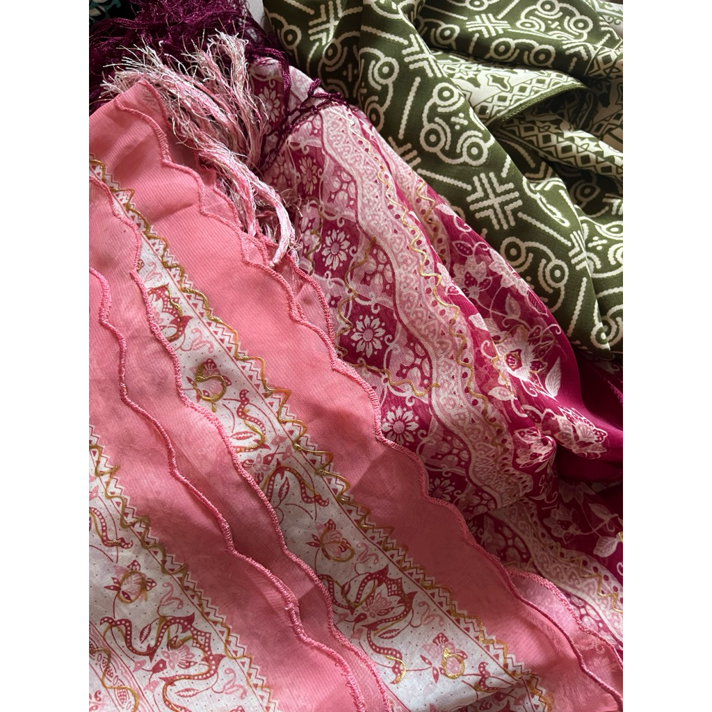 Selendang Kebaya Encim Lawasan Batik Preloved